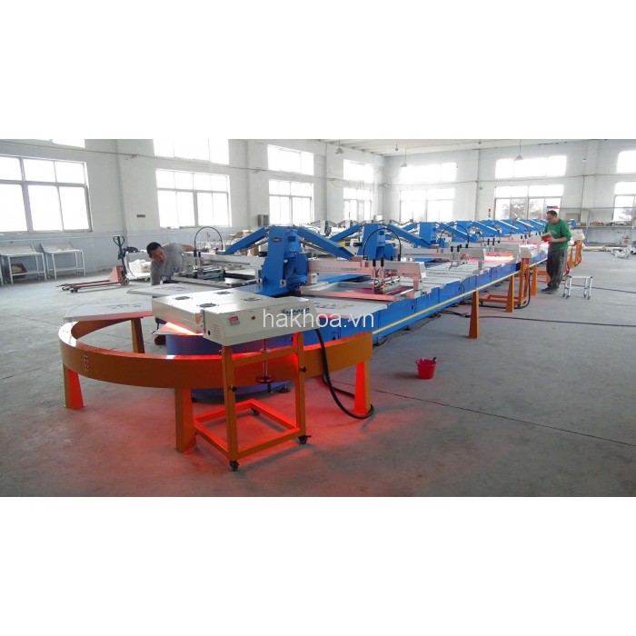 Máy in lụa Oval  nhiều màu